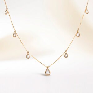 Colar em ouro 18k - Topázio Branco